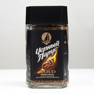 Кофе растворимый Черный Парус Голд 95гр (стекл.банка)