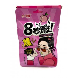 Кислые леденцы 8 Seconds Sour со вкусом персика 24гр (Китай)