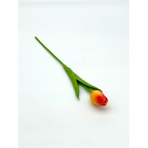 Искусственные цветы Тюльпан силикон желто-rрасный (ТЮЛ-2)