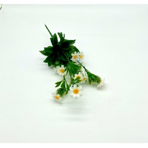 Искусственные цветы Букет Ромашки (пластик) H=35, веток=5, голов=10 (РО-2)