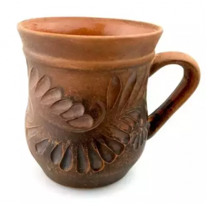 Чашка глиняная "Узор" 300мл
