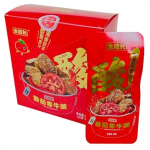 Снеки Соевая закуска Director тофусо вкусом томленой говяжьей грудинки с томатами 20гр 1/20 (Китай)