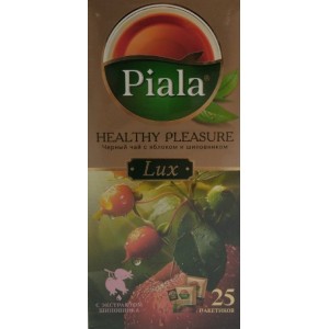 Чай черный Пиала Piala LUX Healthy Pleasure с яблоком и шиповником 25пак (Казахстан)