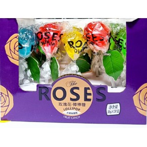 Леденец на палочке ROSES lollipop 38гр (Китай) 1/20