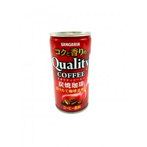 Напиток Холодный кофе Сангария Quality Coffee с ОБЕЗЖИР молоком и с сахаром 185гр (красная банка)