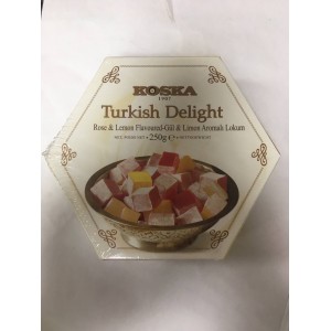 Лукум (кубики) KOSKA GUL&LIMON AROMALI с ароматом розы и лимона 250гр (Турция)