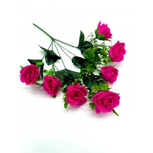 Искусственные цветы Букет Розы Н=50,голов=7 (РОЗ-16)