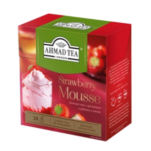 Чай зеленый Ahmad Tea Strawberry Mousse/Клубничный Мусс 20п