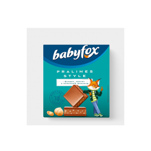 Шоколад конфета «BabyFox» Pralines фундук арахис и молоч шоколад 90 г