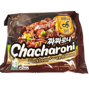 Лапша б/п с соусом из черных соевых бобов " Chacharoni" 140гр