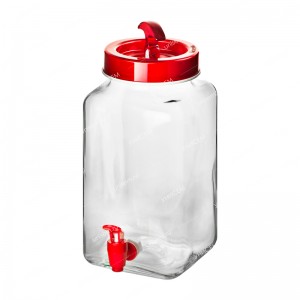 Банка стекл квадрат с краном 3л Pasabahce