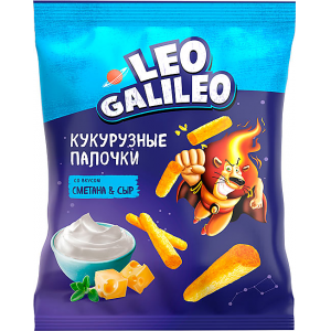 Палочки кукурузные «Leo Galileo» со вкусом сметана и сыр 45г