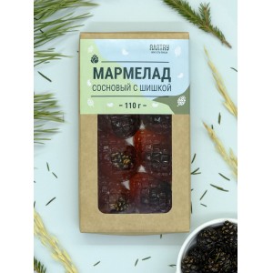 Мармелад Сосновый с Сосновой шишкой 110гр (крафт, форма сердце)