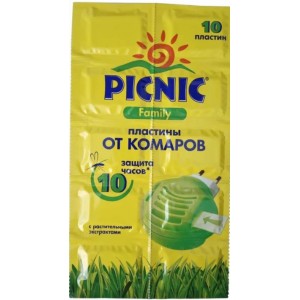 Средство от комаров пластины 10шт (ПИКНИК)