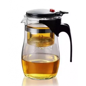 Чайник Типод Гунфу с кнопкой из жаропрочного стекла 600мл (TP601)