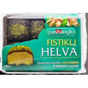 Халва арахисовая в шоколадной глазури с фисташкой "Pashaoglu" 250 г (ВБ)