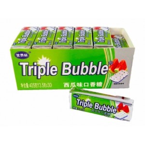 Жевательная резинка Triple Bubble со вкусом арбуза 13,5гр