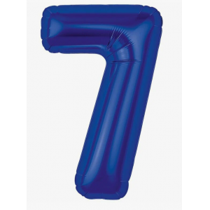 Шар фольга Цифра 7 Slim (40"/102см) Полуночно-синий (Agura)