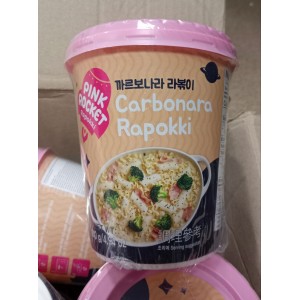 Рисовые клёцки с лапшой рапокки Young Poong Pink Rocket Topokki Carbonara, 140г