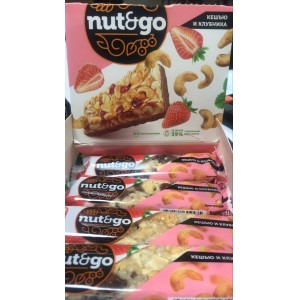 Батончик NUT&GO кешью и клубника глазирован 1/18