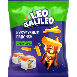Палочки кукурузные «Leo Galileo» со вкусом роллов «сяке маки» 45г