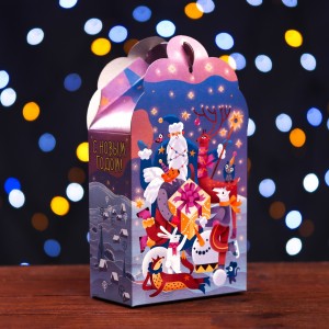 Подарочная коробка "Фантазия" в фиолетовом 11,1х5,8х20,5см 9814756