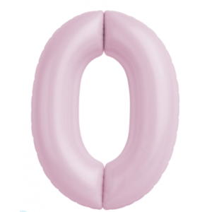 Шар фольга Цифра 0 Slim (40"/102см) Зефирный (Agura)