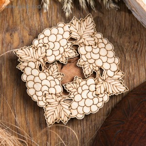 Подставка под горячее «Виноград» можжевельник D=11см