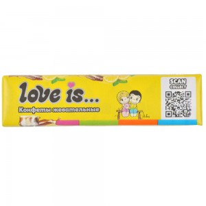 Жевательные конфеты LOVE IS cо вкусом кола-лимон 20гр