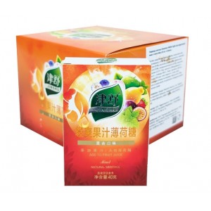 Леденцы мятные Xiaomimi JINSHU Light Juice фруктовый микс и мята 40гр