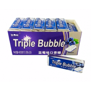 Жевательная резинка Triple Bubble со вкусом черники 13,5гр