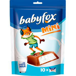 Конфеты шоколадные «BabyFox» mini с молочной начинкой 120г