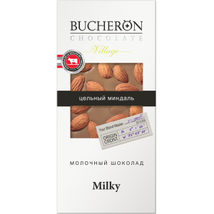 Шоколад Молочный BUCHERON VILLAGE с цельным миндалем 85г