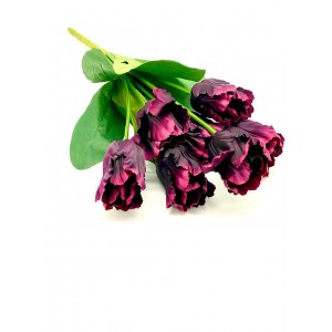 Искусственные цветы Букет Тюльпаны махровые H=50, голов=7 (ТМ-1)