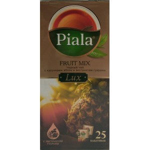 Чай черный Пиала Piala LUX Fruit Mix с кусочками яблок и экстрактом гуараны 25пак (Казахстан)