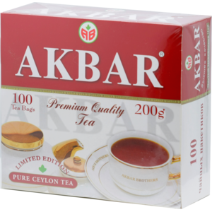 Чай черный АКБАР MOUNTAIN FRESH/горная свежесть красно-бел уп 100пак