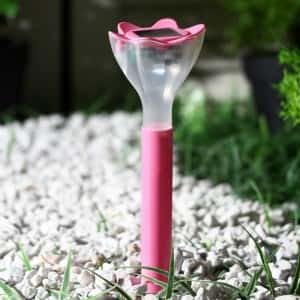 Фонарь садовый на солнеч батарее "Цветок розовый" L-29см,d-6 см,1СВД, пластик ножка 7751766