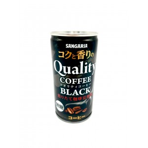 Напиток Холодный кофе Сангария Quality Coffee ЧЕРНЫЙ без молока и сахара (черная банка) 185гр