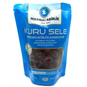 Оливки MARMARABIRLIK черные натуральные вяленые серия KURU SELE калибр XS 200гр М/У (Турция)