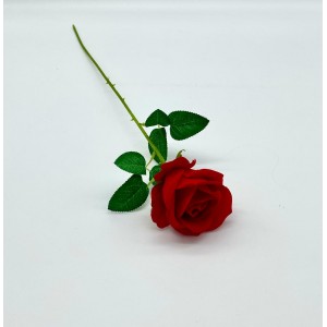 Искусственные цветы Роза Алая Бархат Н-50 см (РА-1)