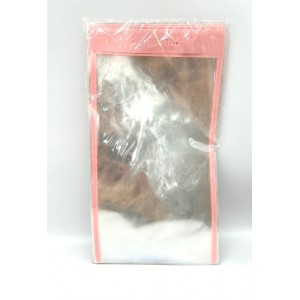 Пакет для цветов М323 250х450 JUST FOR YOU (прозрачный,розовая окантовка)