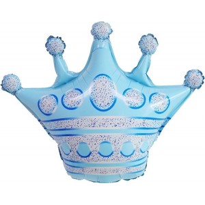 Шар Фольга Мини-фигура (16''/41см) Корона Голубая 1шт (Falali)