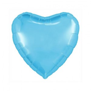 Шар Фольга Мини-сердце (9"/23см) Холодный голубой, 1шт (Agura)