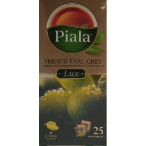 Чай черный Пиала French Earl Grey аромат бергамота и манго 25пак (Казахстан)