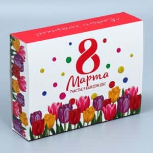 Коробка для сладостей «Тюльпаны» 20х15х5см 9200819