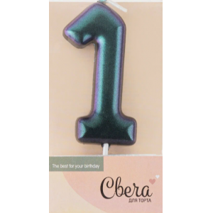 Свеча для торта 1 Хамелеон (6см)