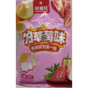 Чипсы HAOJIAWANG со вкусом клубники 36гр (Китай)