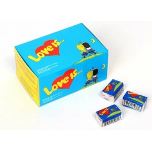 Жевательная резинка LOVE IS Банан Клубника 4.2гр