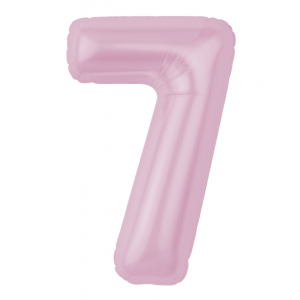 Шар фольга Цифра 7 Slim (40"/102см) Зефирный (Agura)
